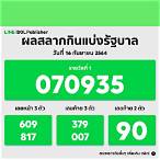 หวยงวดที่16/9/64